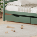 Kinderstapelbed 190x90cm groen met laden AMBER