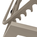 Bain de soleil en textilène taupe - aluminium taupe