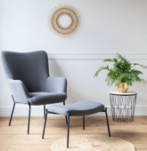Fauteuil en tissu boucle...