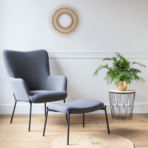 Fauteuil en tissu boucle...