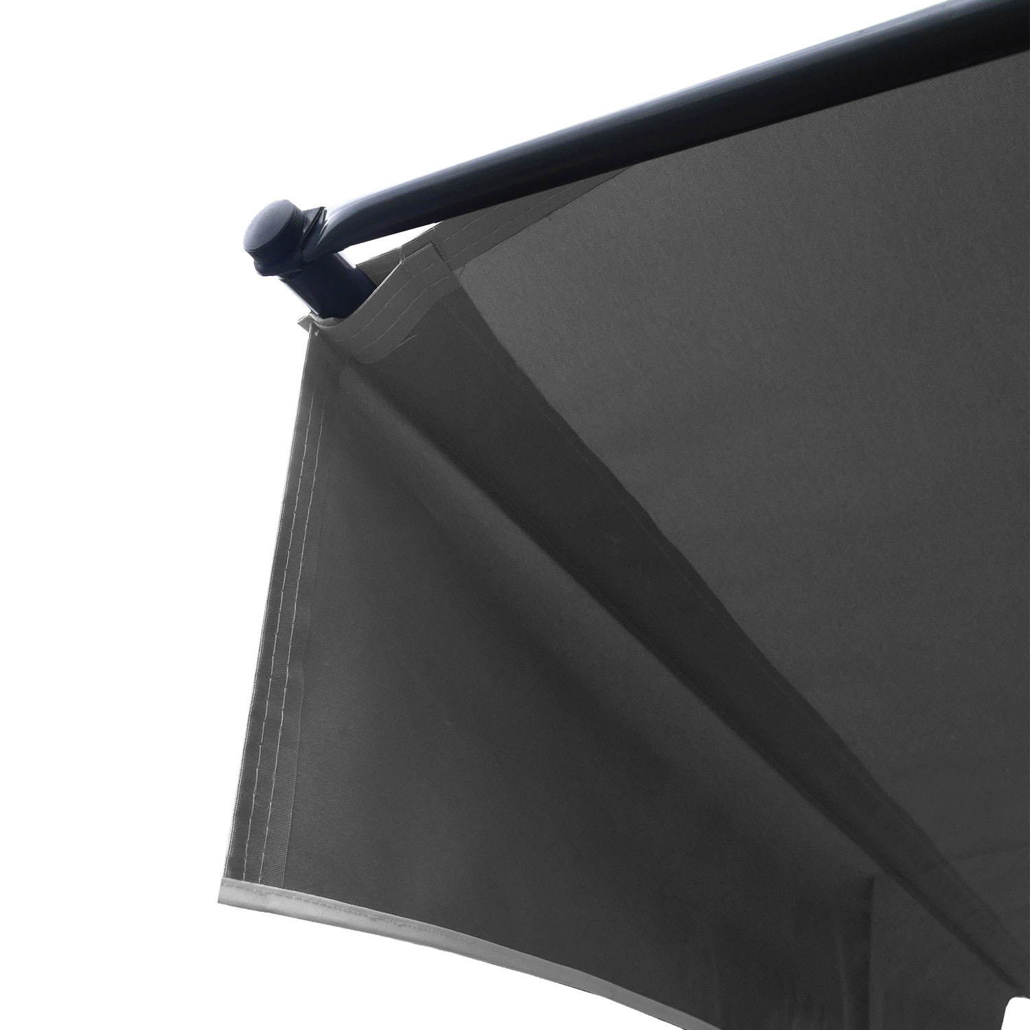 Toldo de varanda CHENE 2 × 1,2m - Tecido cinzento e armação cinzenta