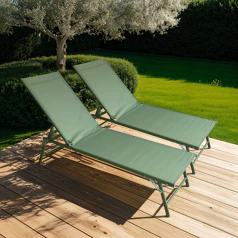 Lot de 2 bains de soleil...