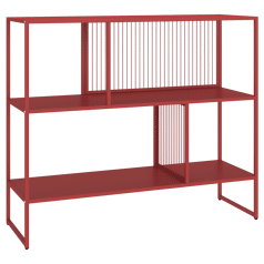 Étagère en métal rouge...