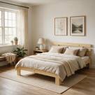 Letto in legno con testiera...