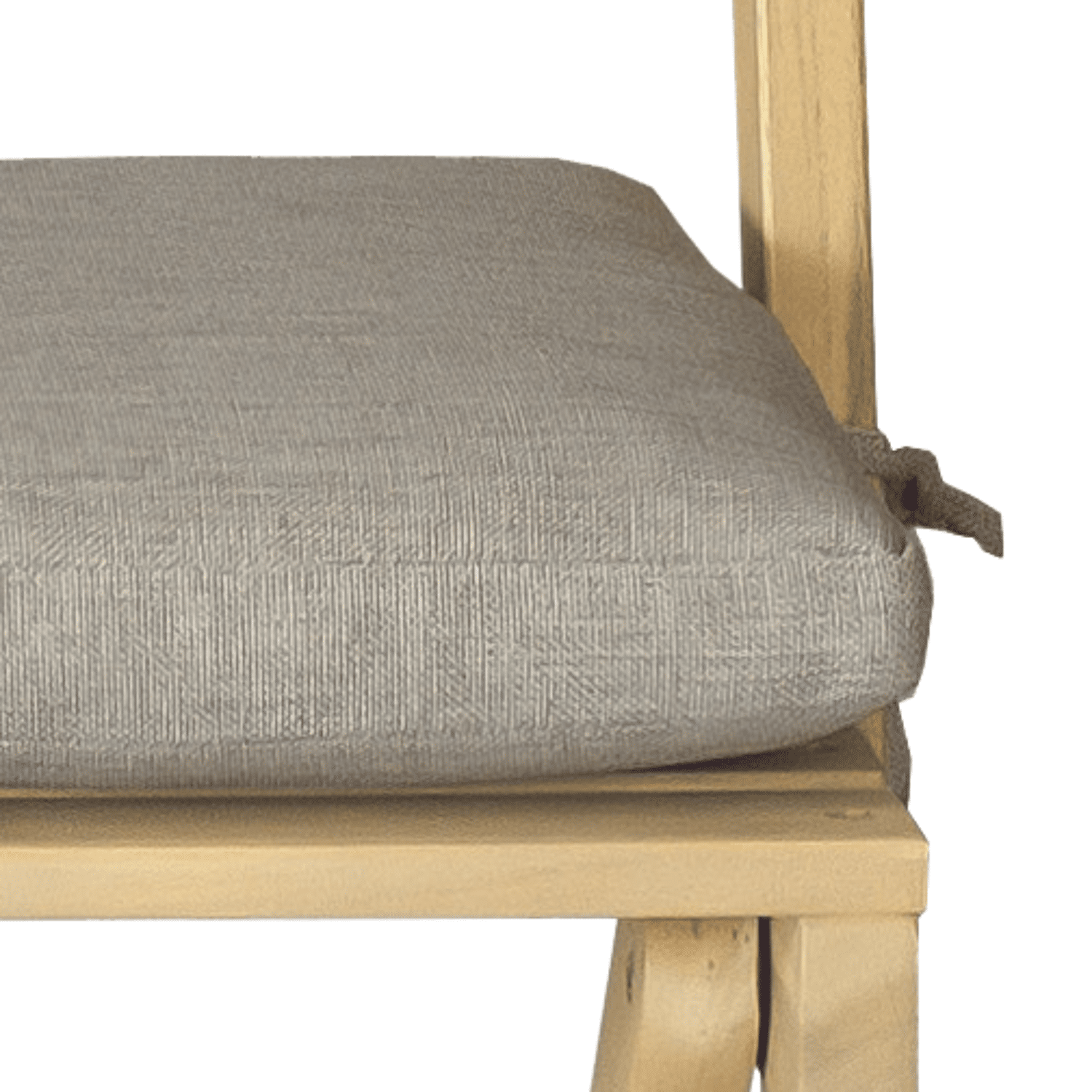 Set da tavolo e sedie per 2 posti in acacia e cuscini sabbia BENAGIL