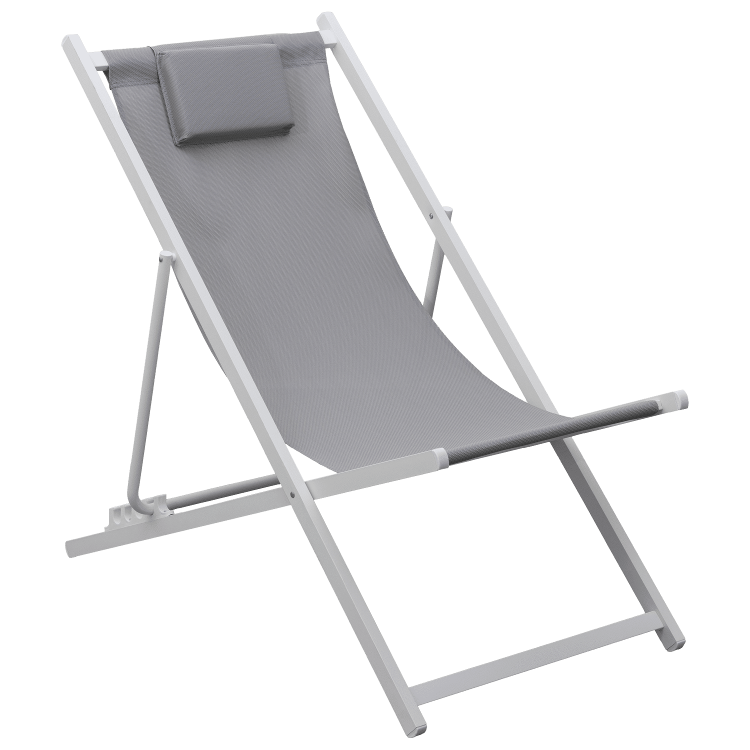 Set van 2 CYPRUS stoelen - grijs textilene/witte structuur