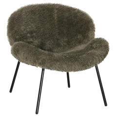 Fauteuil en fausse fourrure...
