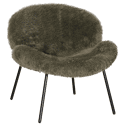 Fauteuil en fausse fourrure vert SACHA