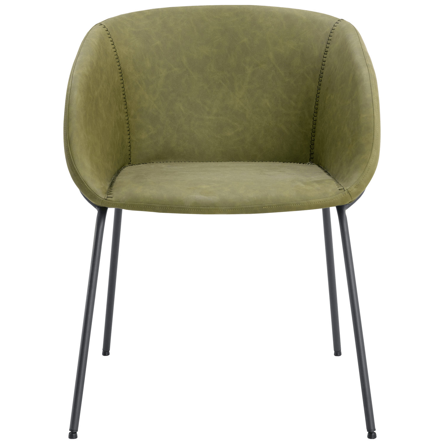 Lot de 2 fauteuils en simili vert ANDRÉ