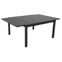 Salon de jardin extensible 10 places de 140/200cm en textilène gris - aluminium anthracite VENEZIA