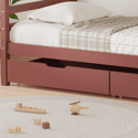 Kinderstapelbed 190x90cm terracotta met laden