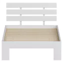 Houten bed met hoofdbord 90x190cm wit FINN