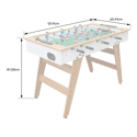 Futbolin 120cm blanco y madera