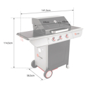 SOMAGIC - Barbecue au gaz MANHATTAN 300S - 3 brûleurs 10,5kW