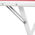  Conjunto de 2 espreguiçadeiras SARDINIA textilene rosa - estrutura branca