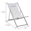 Set van 2 CYPRUS stoelen - grijs textilene/witte structuur