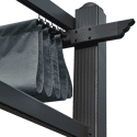 Pérgola mural 3 × 4m FRÉJUS gris estructura de aluminio