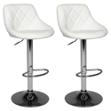 Lot de 2 tabourets de bar blanc JASPER