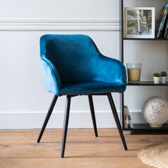 Vintage-Stuhl GISELE blauer...