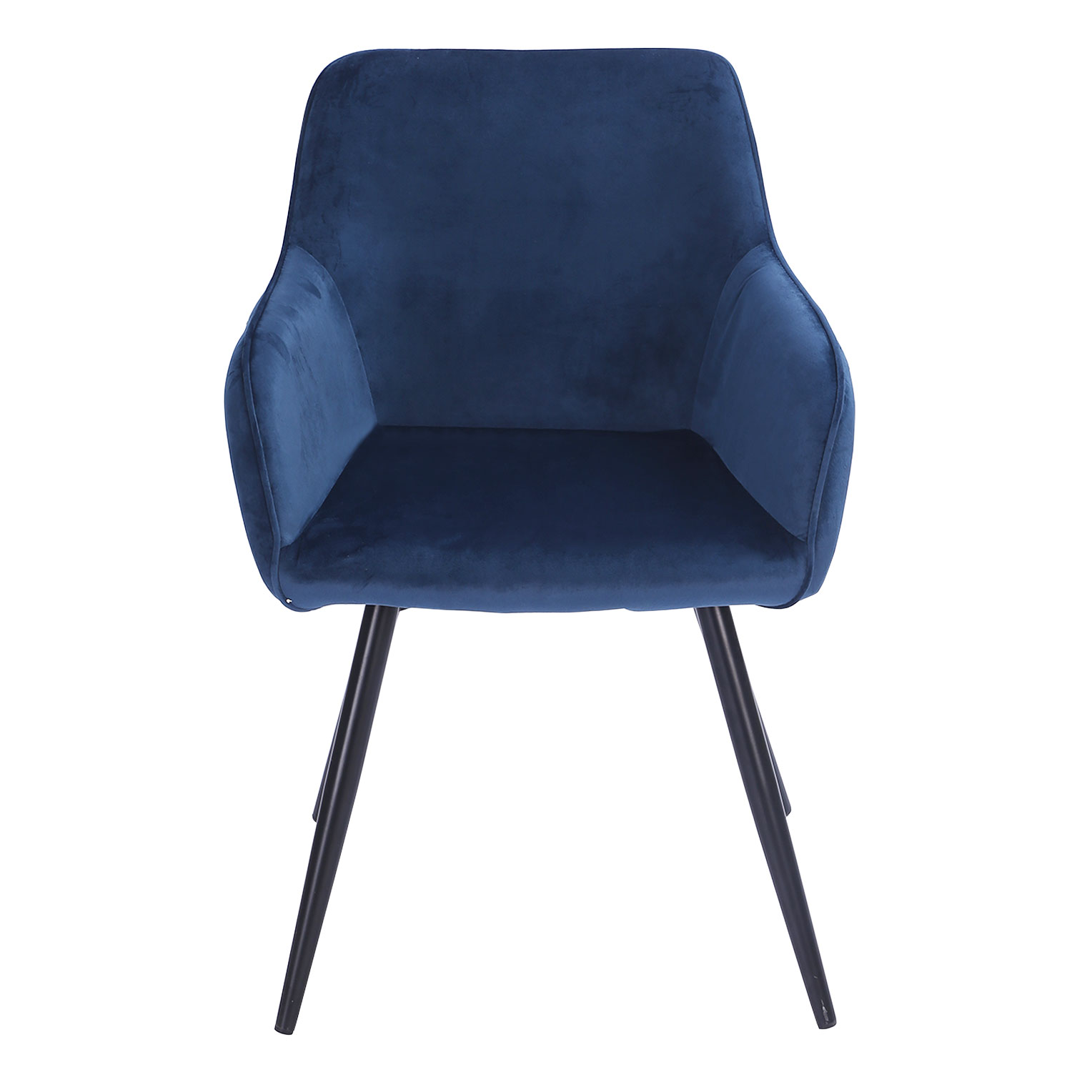 Silla vintage de terciopelo azul GISELE 