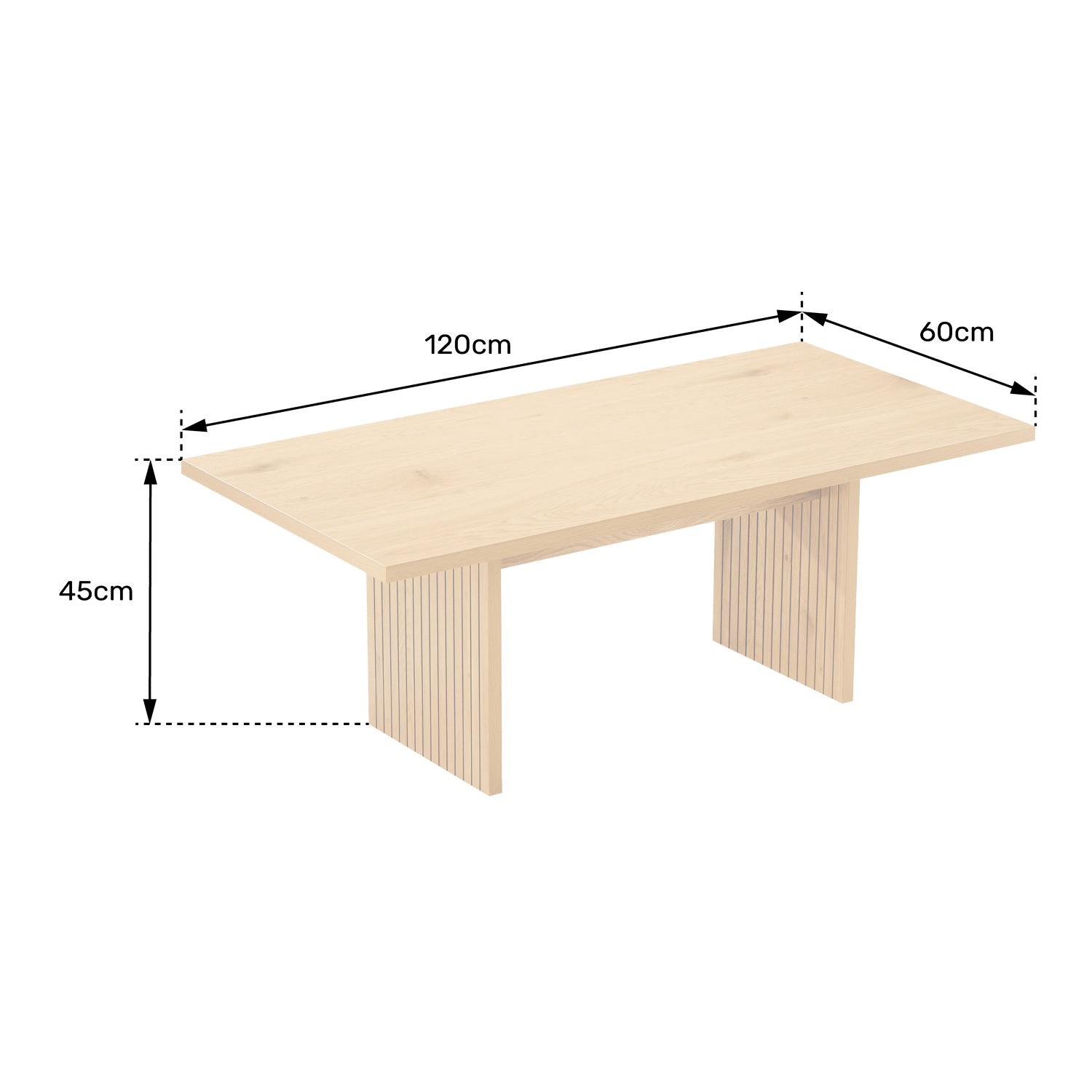 Mesa de centro de madeira de estilo escandinavo ALMA