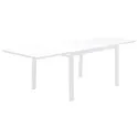 Salon de jardin extensible 132/264 en aluminium blanc - 10 places