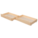 Set van 2 houten opberglades voor bed