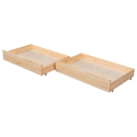 Lot de 2 tiroirs de rangement bois pour lit