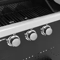 Barbecue duo au gaz - 3 brûleurs + plancha 3 brûleurs