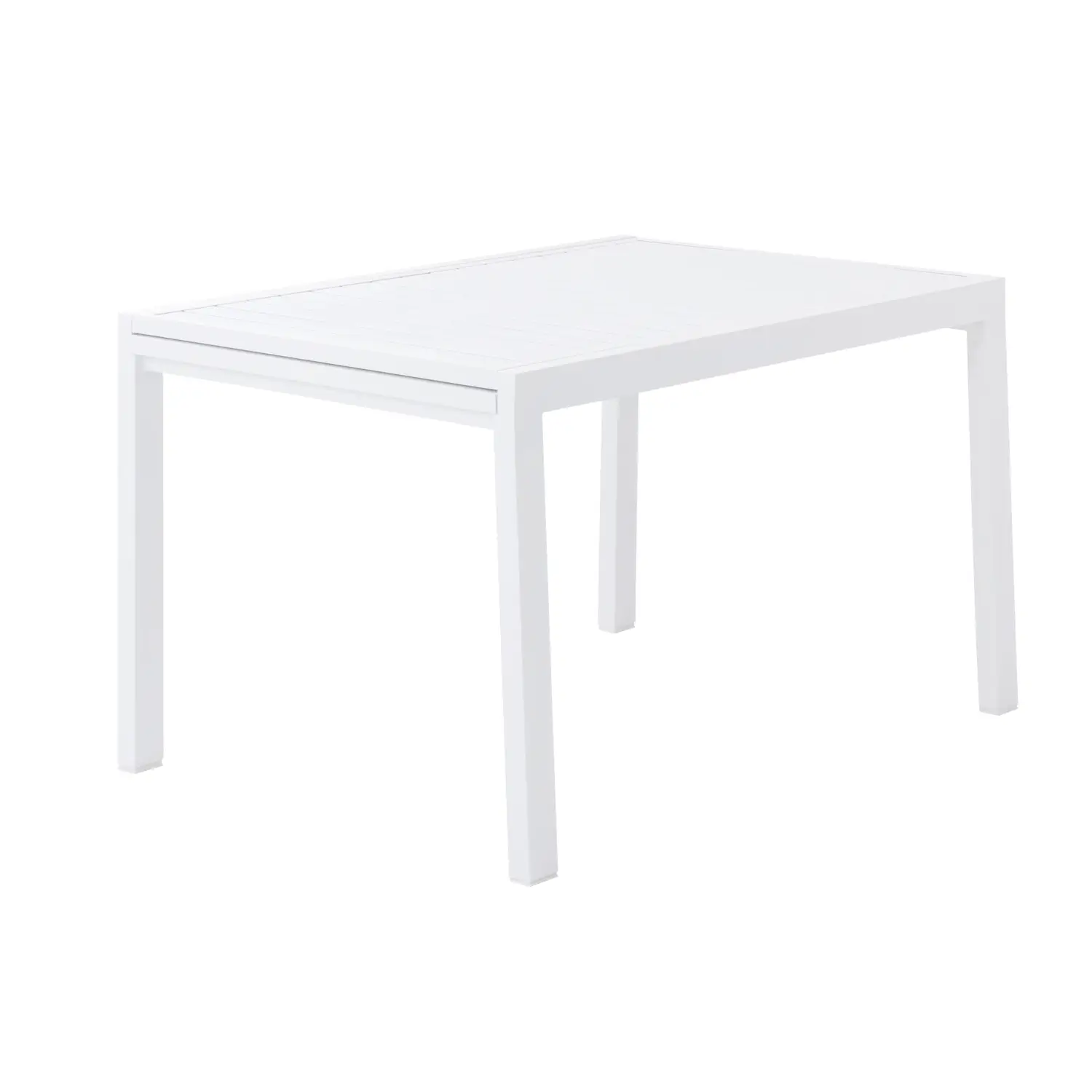 Salon de jardin extensible 132/264 en aluminium blanc - 10 places