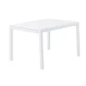 Salon de jardin extensible 132/264 en aluminium blanc - 10 places