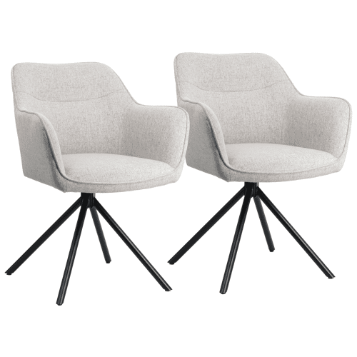 2er Set grauen Stoffstühlen...