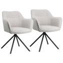 Set van 2 grijze stoffen stoelen DANNA