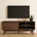 Meuble TV en bois foncé 120cm
