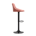 Tabouret de bar en velours rose ROBIN