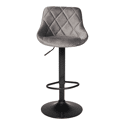 Tabouret de bar en velours gris ROBIN