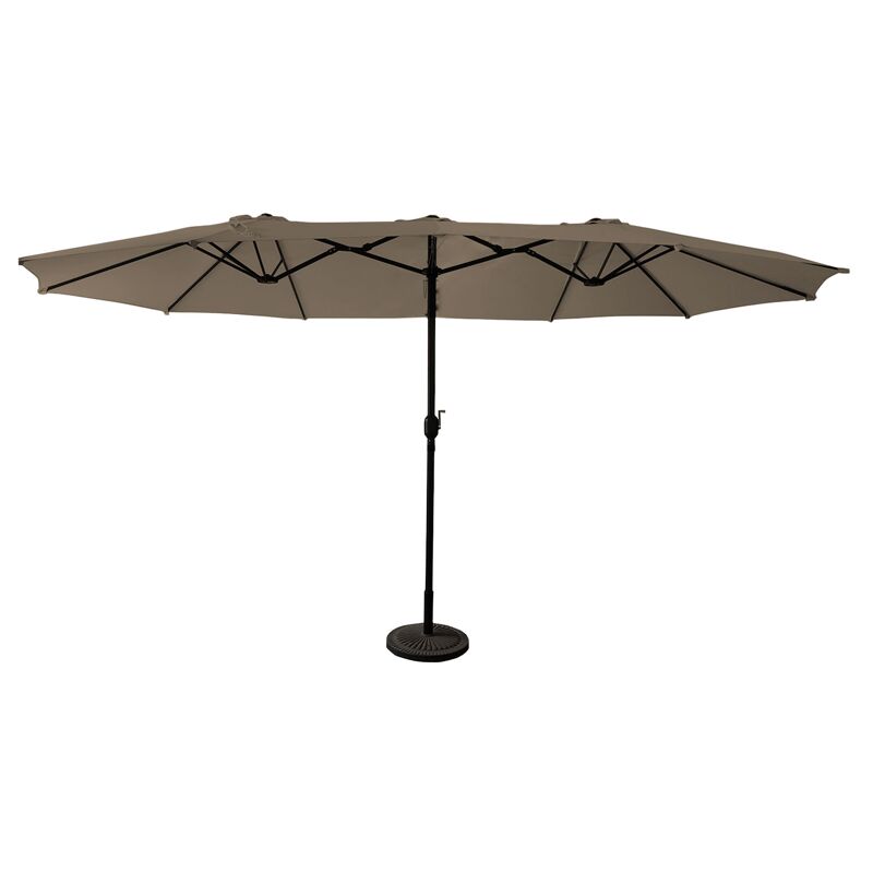 Parasol double 2,7x4,6m taupe - Happy Garden