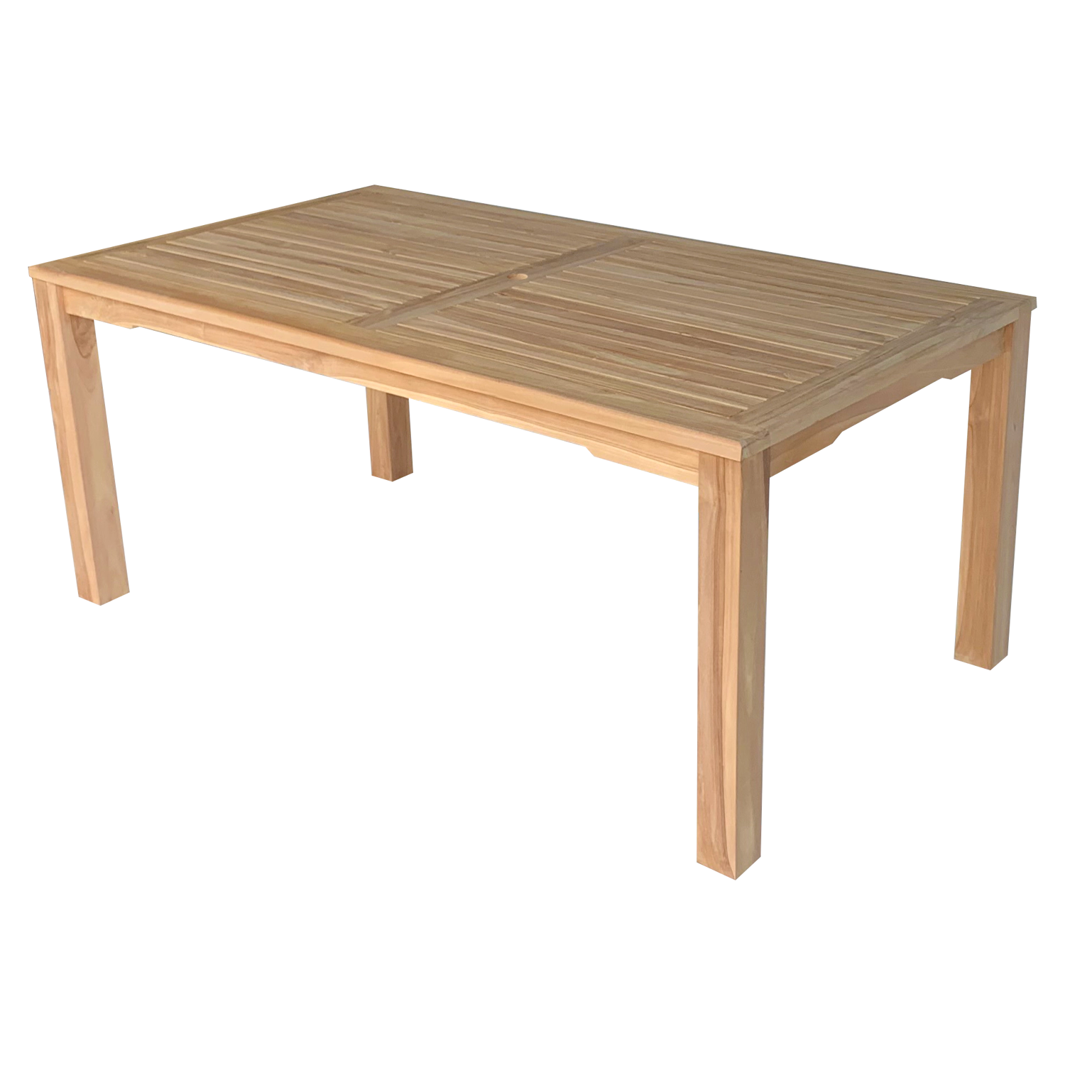 Conjunto de muebles de jardín de teca JAVA con sillas de aluminio verde salvia - 8 plazas