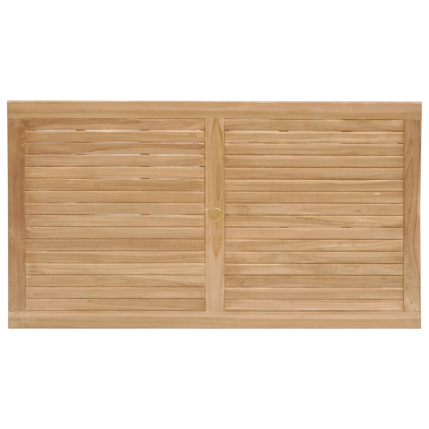 Conjunto de muebles de jardín de teca JAVA con sillas de aluminio terracota - 8 plazas