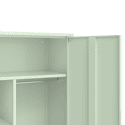 Armoire en métal 2 portes avec penderie vert tilleul