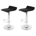 Lot de 2 tabourets de bar noir EDDY