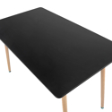 Rechthoekige tafel 120 × 70cm zwart PIA