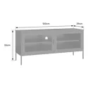 TV-meubel in metaal 120cm wit