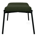 Fauteuil en tissu boucle vert kaki avec repose-pieds EIRA