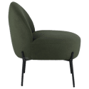 Fauteuil en tissu boucle vert kaki HELMI