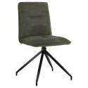 Lot de 2 chaises en tissu vert AREN