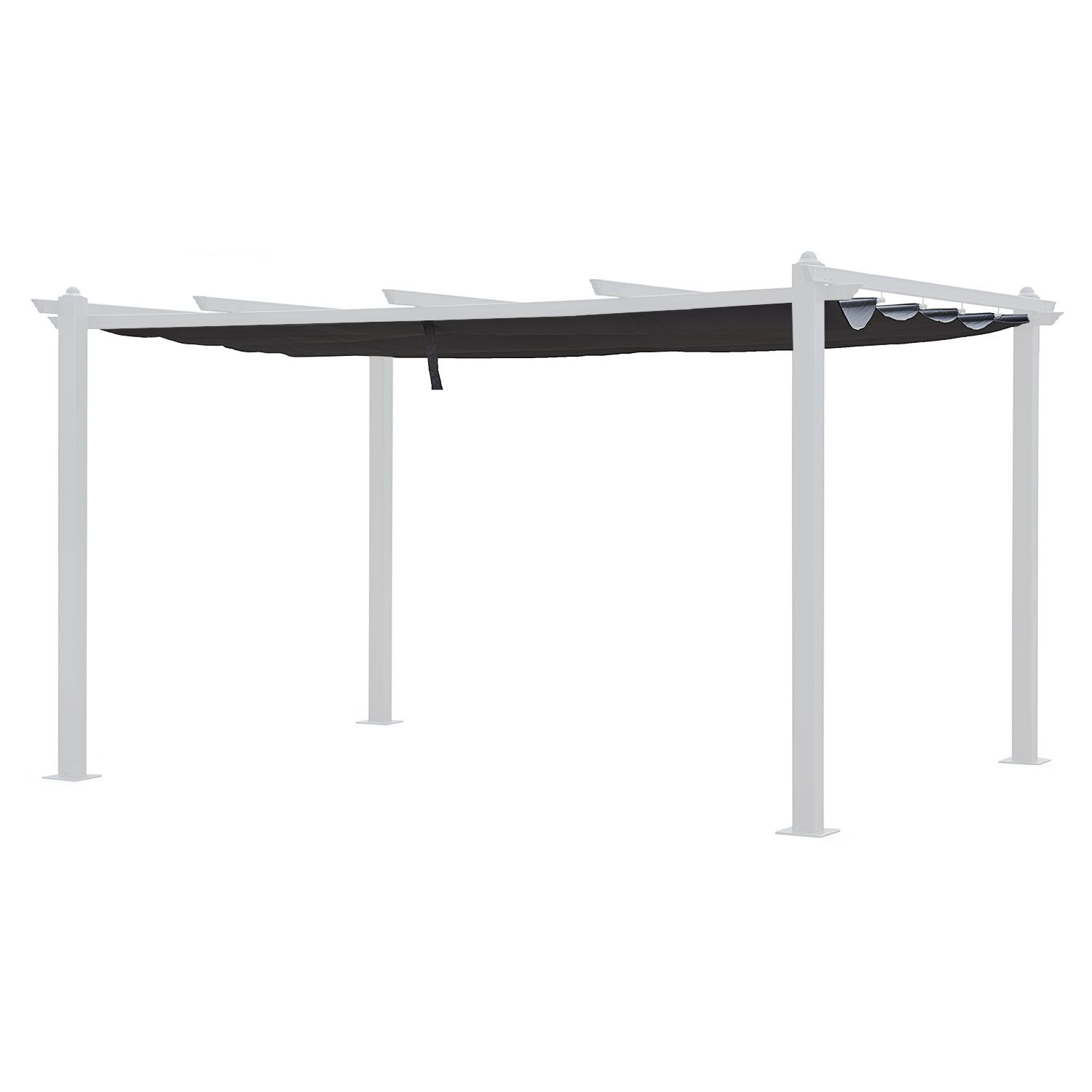 Lona gris de 2,58 x 3,54m para pérgola independiente de 3 × 4m CASSIS