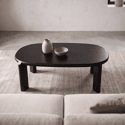 Mesa de centro em madeira maciça de manga preta 120cm