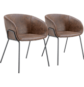 Lot de 2 chaises en simili...