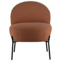 Fauteuil en tissu boucle rouille HELMI